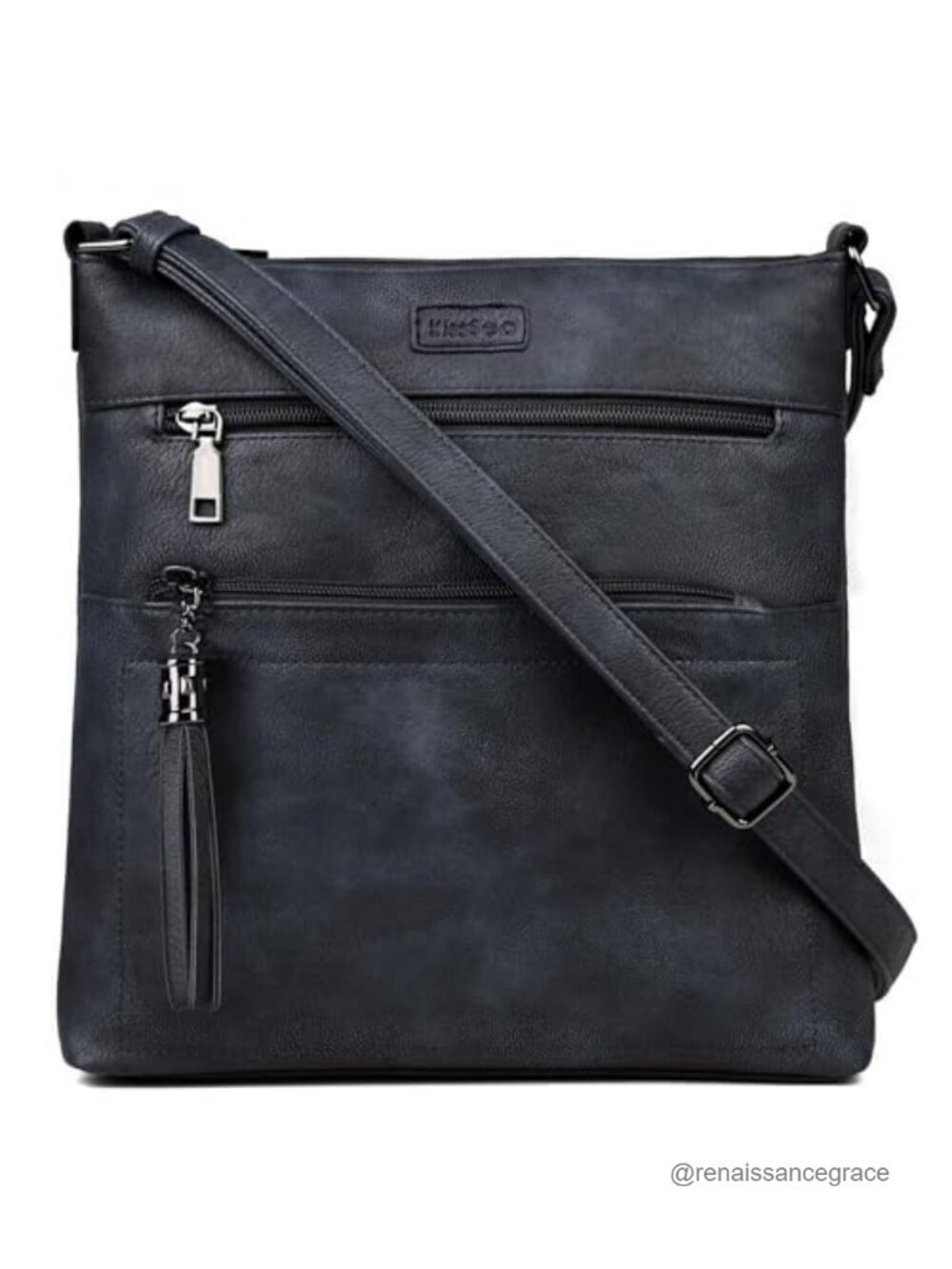 Leather Women's Crossbody Purse with Adjustable Strap, Multi-Pocket Travel Bag